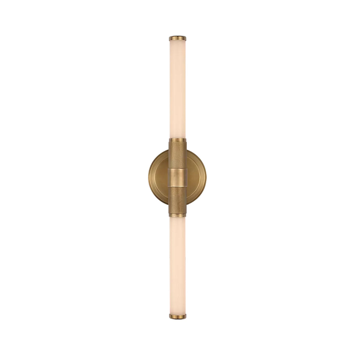 Barrett LED Bath Vanity Light in Natural Brass.