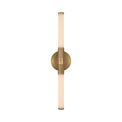 Barrett LED Bath Vanity Light in Natural Brass.