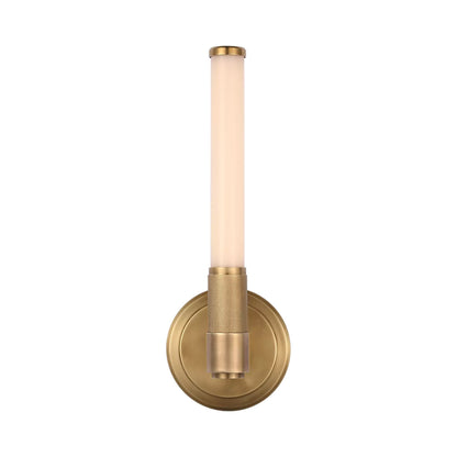Barrett LED Bath Wall Light in Natural Brass.