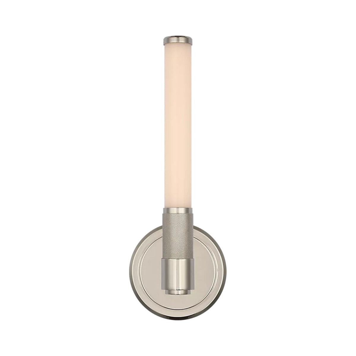 Barrett LED Bath Wall Light in Polished Nickel.