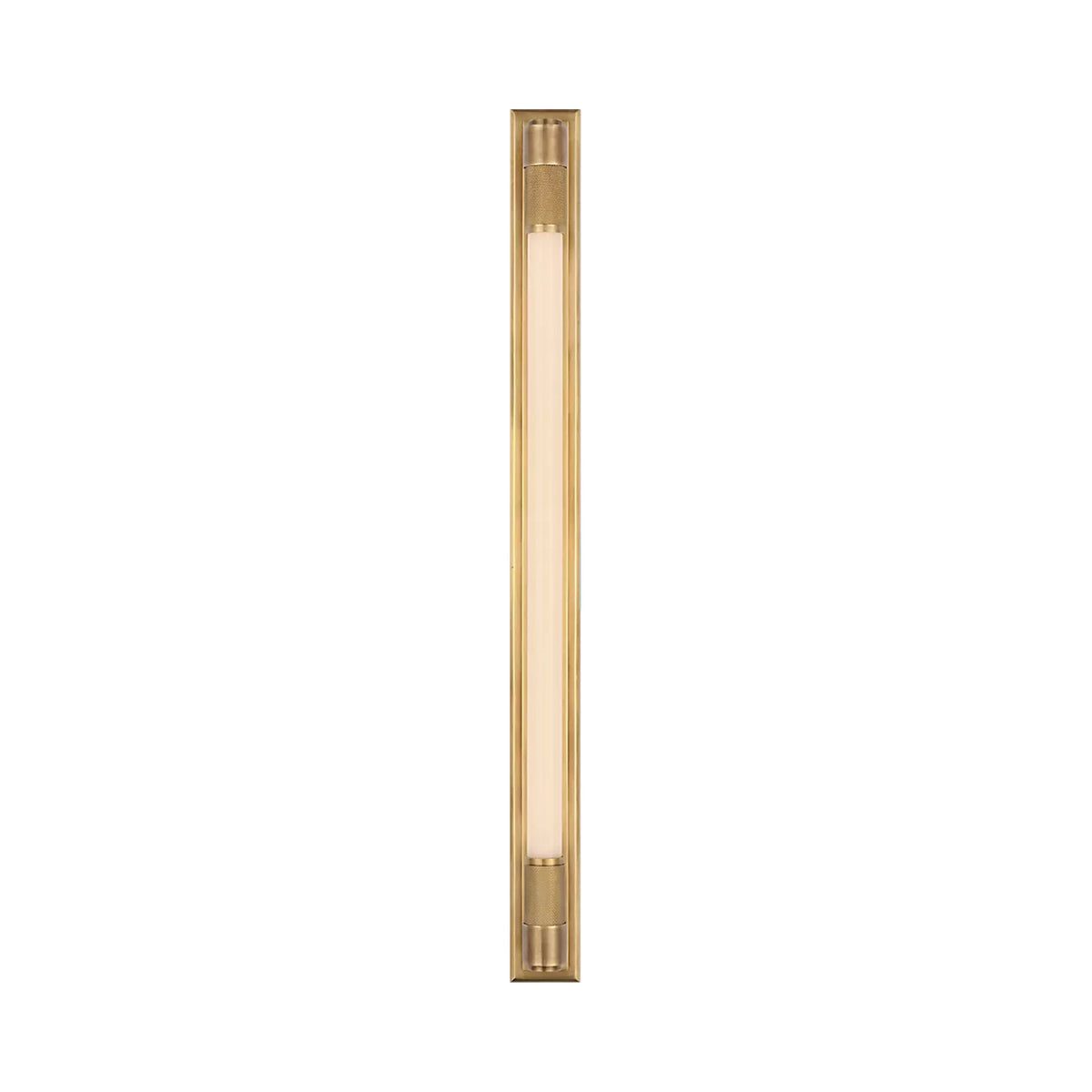 Barrett Linear LED Bath Vanity Light in Natural Brass.