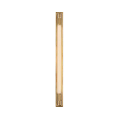 Barrett Linear LED Bath Vanity Light in Natural Brass.