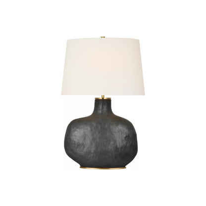 Beton Table Lamp in Stained Black Metallic (28.25-Inch).