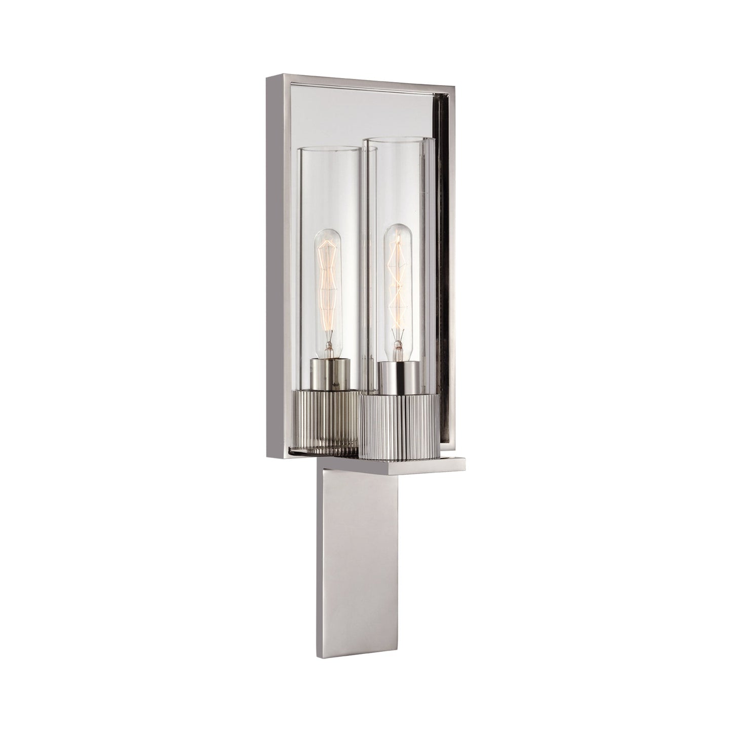 Beza Reflector Wall Light in Polished Nickel/Mirror.