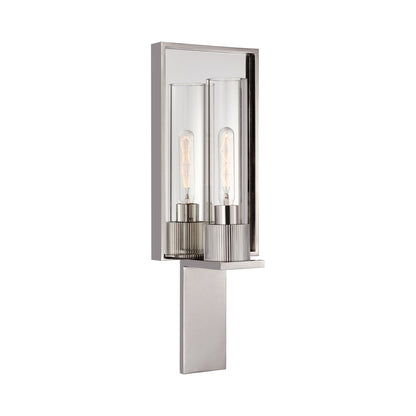 Beza Reflector Wall Light in Polished Nickel/Mirror.