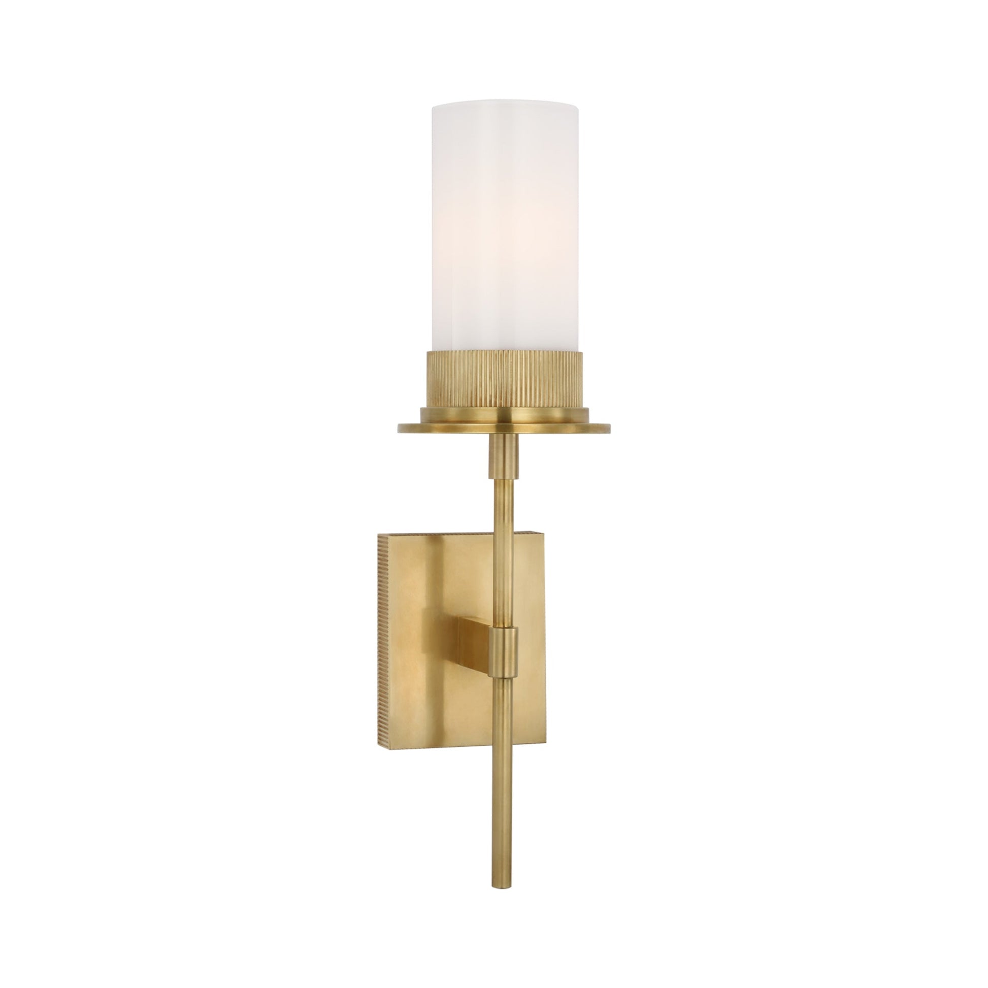 Beza Wall Light in Antique Brass (White/Medium).