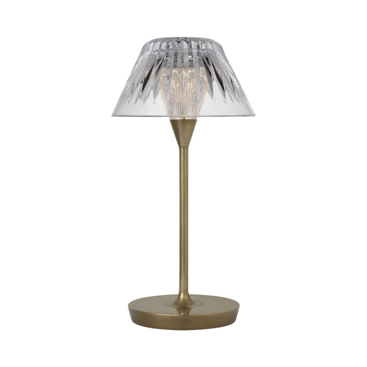 Blaze LED Rechargeable Table Lamp in Natural Brass (Small).