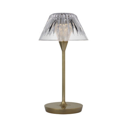 Blaze LED Rechargeable Table Lamp in Natural Brass (Small).