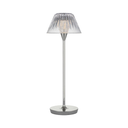 Blaze LED Rechargeable Table Lamp in Polished Nickel (Large).