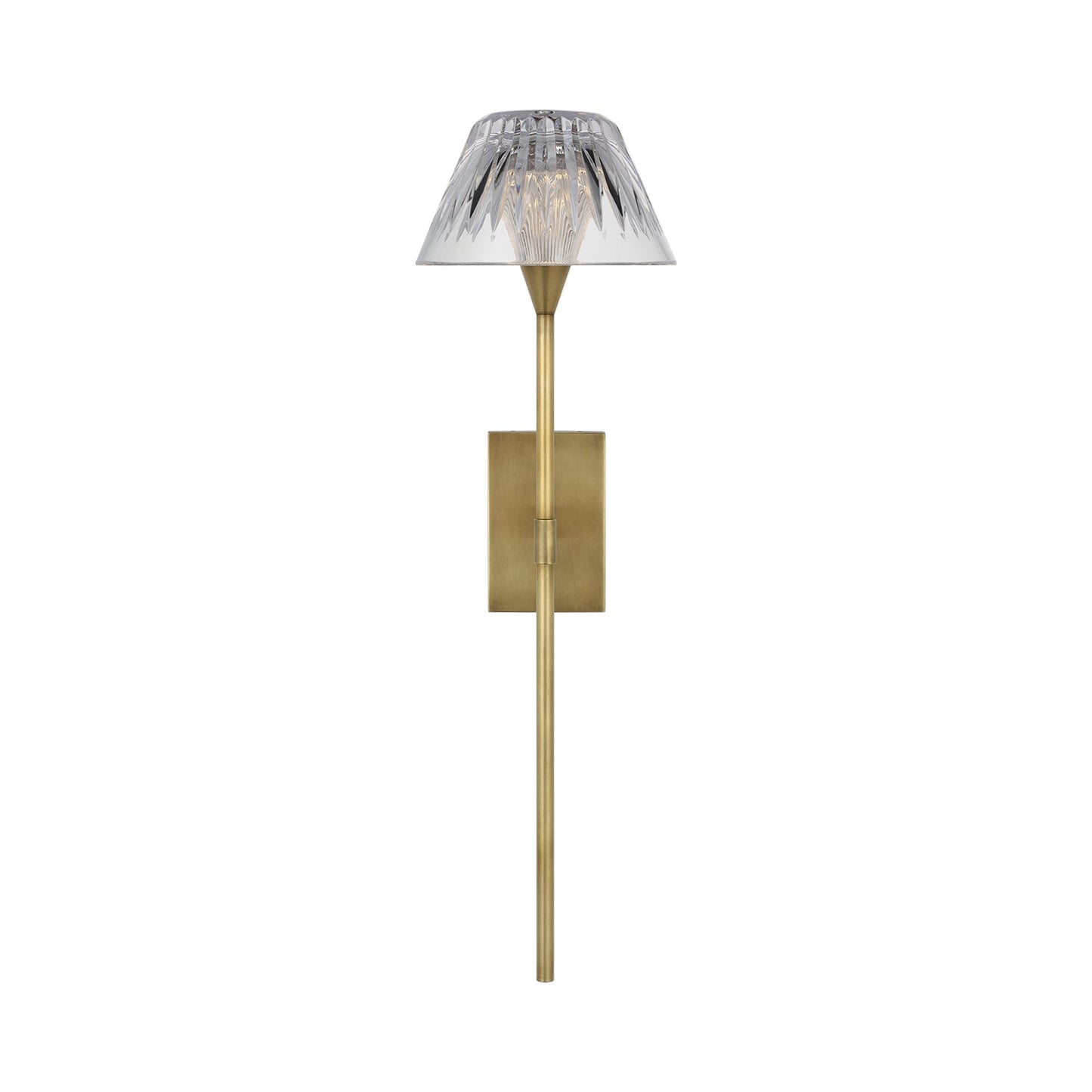 Blaze Tail LED Wall Light in Natural Brass (19-Inch).