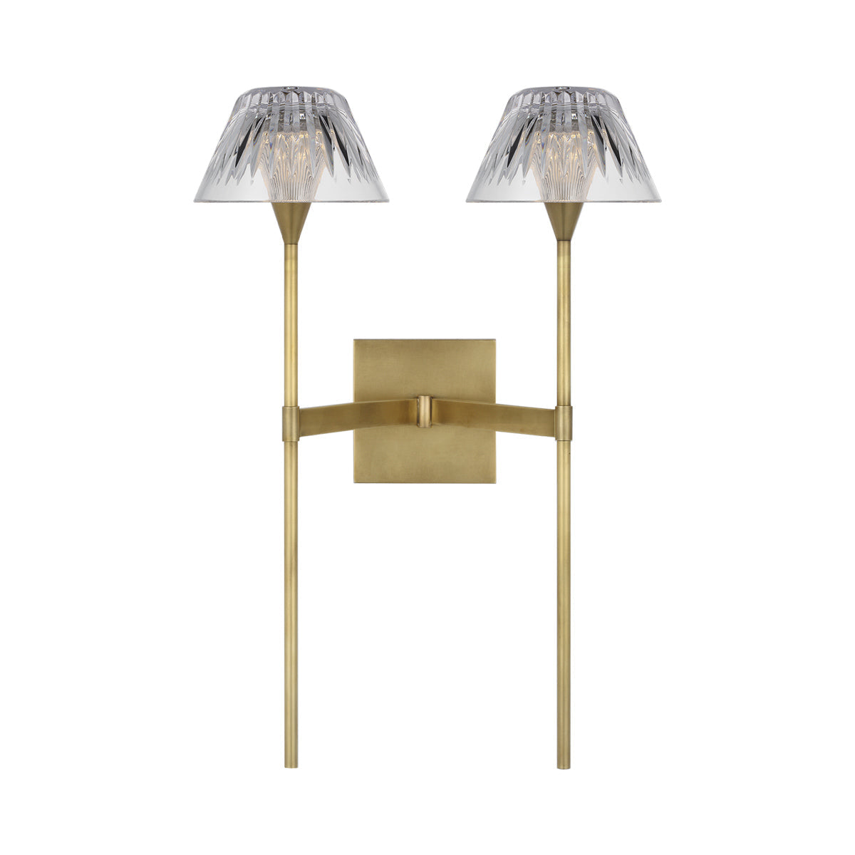 Blaze Tail Multi Light LED Wall Light in Natural Brass.