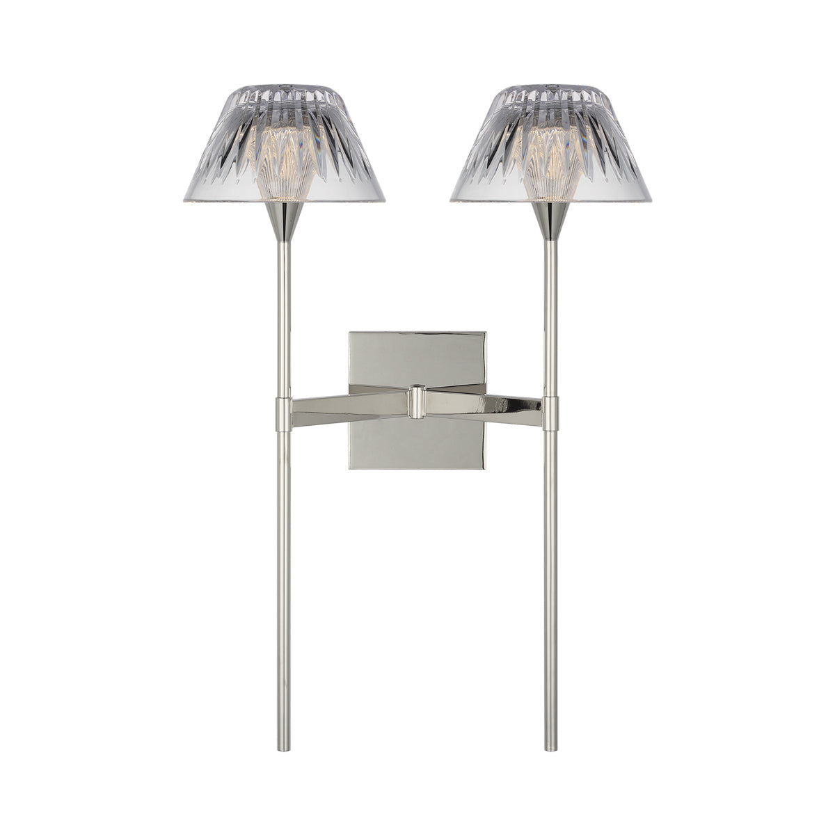 Blaze Tail Multi Light LED Wall Light in Polished Nickel.