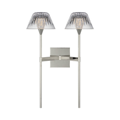 Blaze Tail Multi Light LED Wall Light in Polished Nickel.