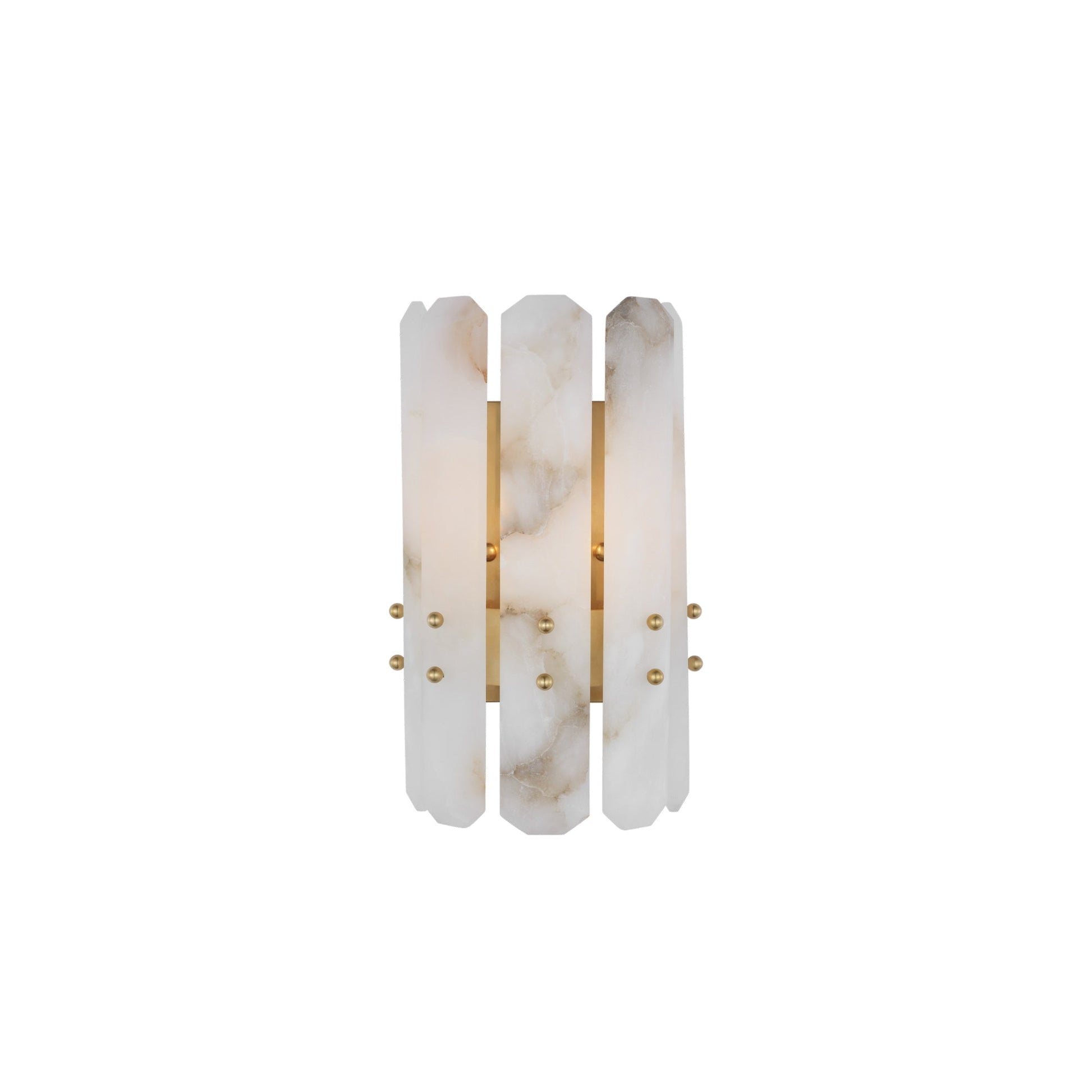 Bonnington Wall Light in Hand-Rubbed Antique Brass/Alabaster (Small).