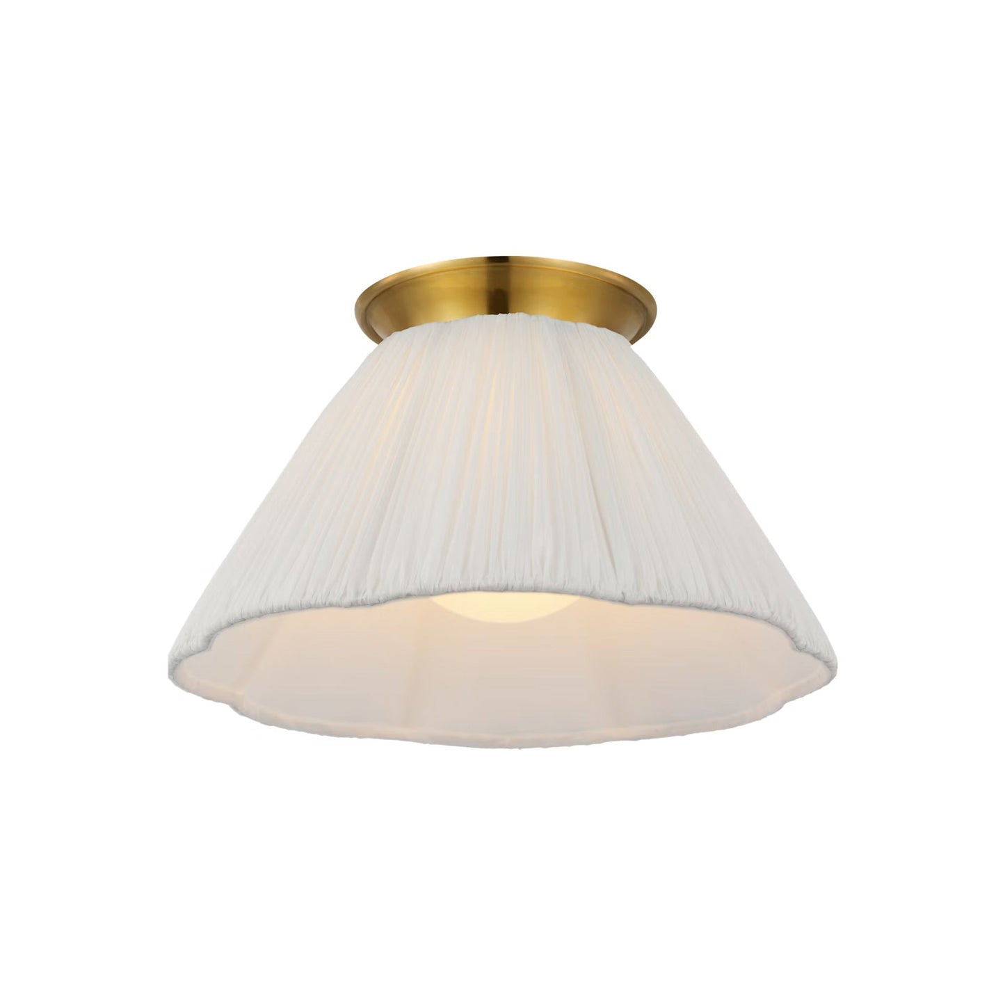 Bradley Flush Mount Ceiling Light in Hand-Rubbed Antique Brass (12-Inch).