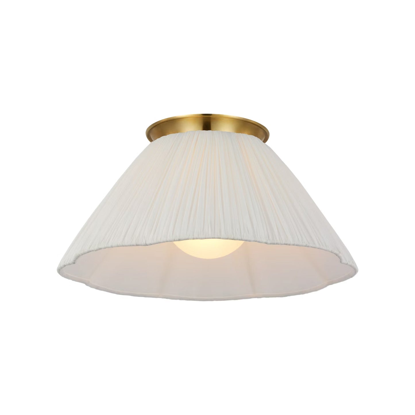 Bradley Flush Mount Ceiling Light in Hand-Rubbed Antique Brass (18-Inch).