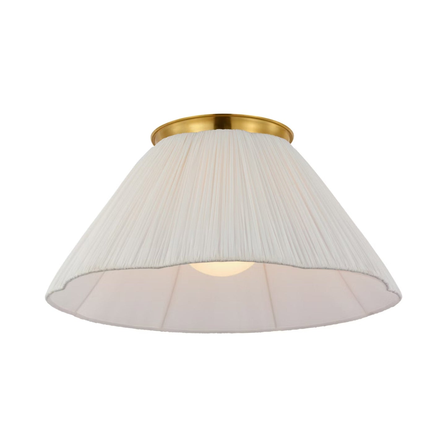 Bradley Flush Mount Ceiling Light in Hand-Rubbed Antique Brass (24-Inch).