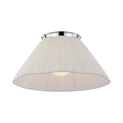 Bradley Flush Mount Ceiling Light in Polished Nickel (24-Inch).