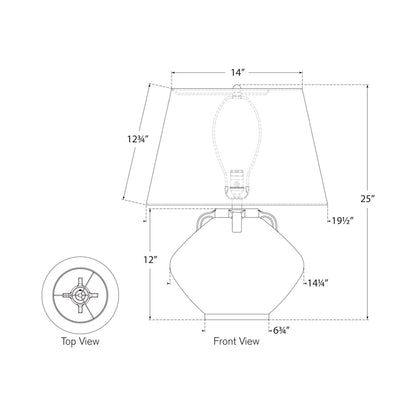 Brewer Table Lamp - line drawing.