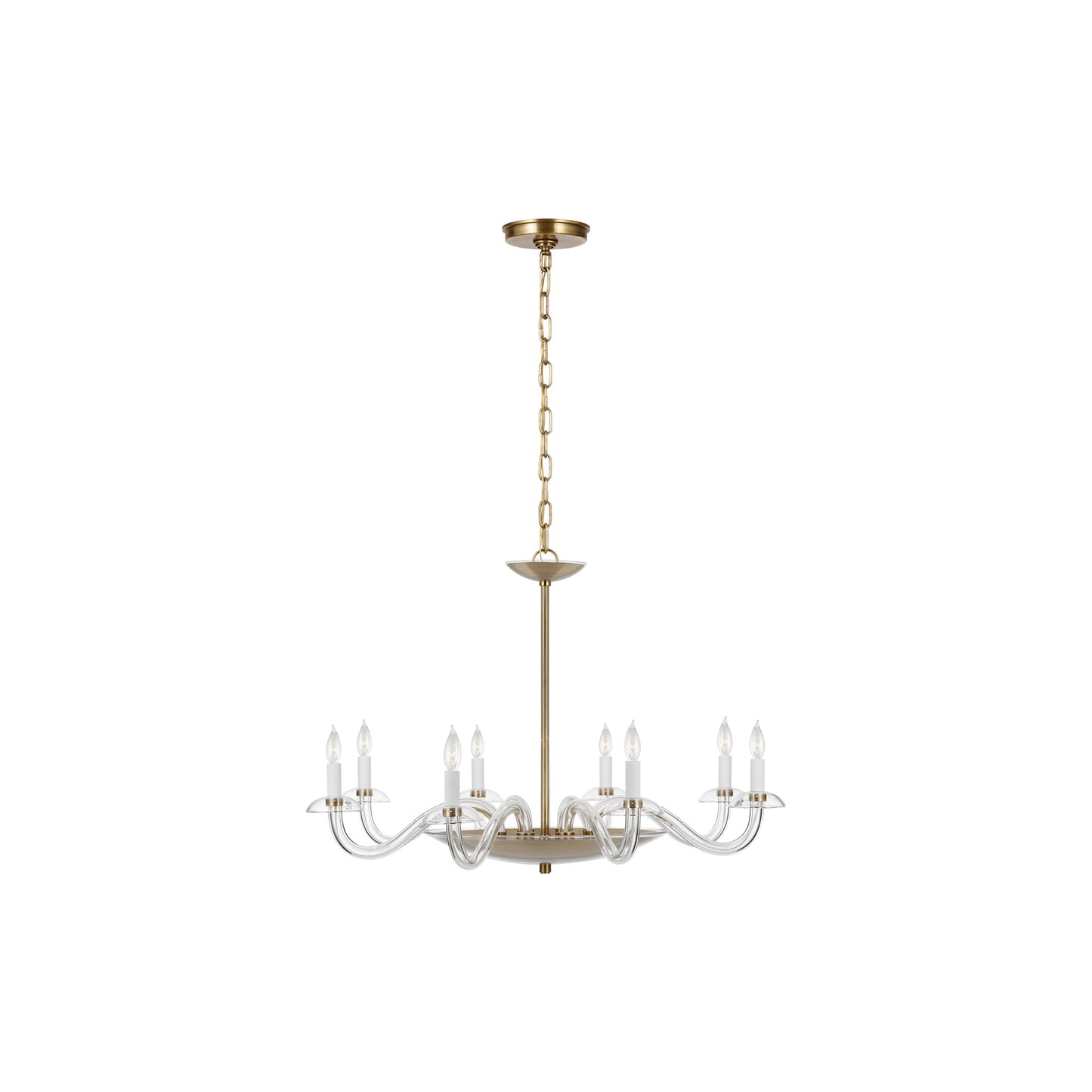 Brigitte Chandelier in Hand-Rubbed Antique Brass (Small).