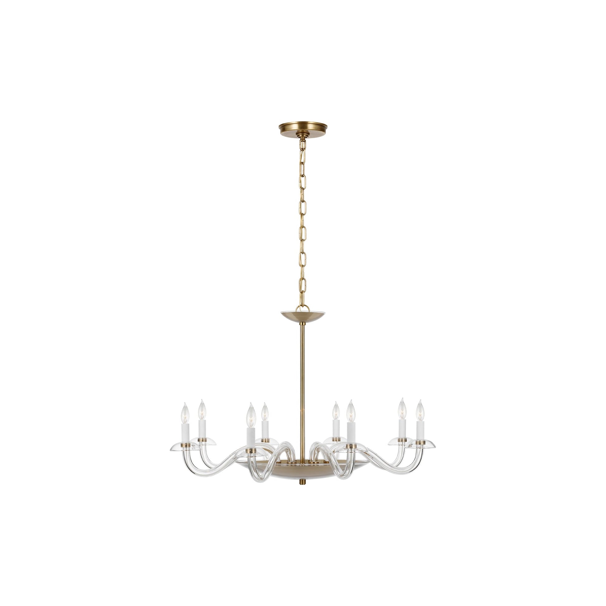 Brigitte Chandelier in Hand-Rubbed Antique Brass (Small).
