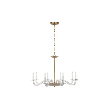 Brigitte Chandelier in Hand-Rubbed Antique Brass (Small).