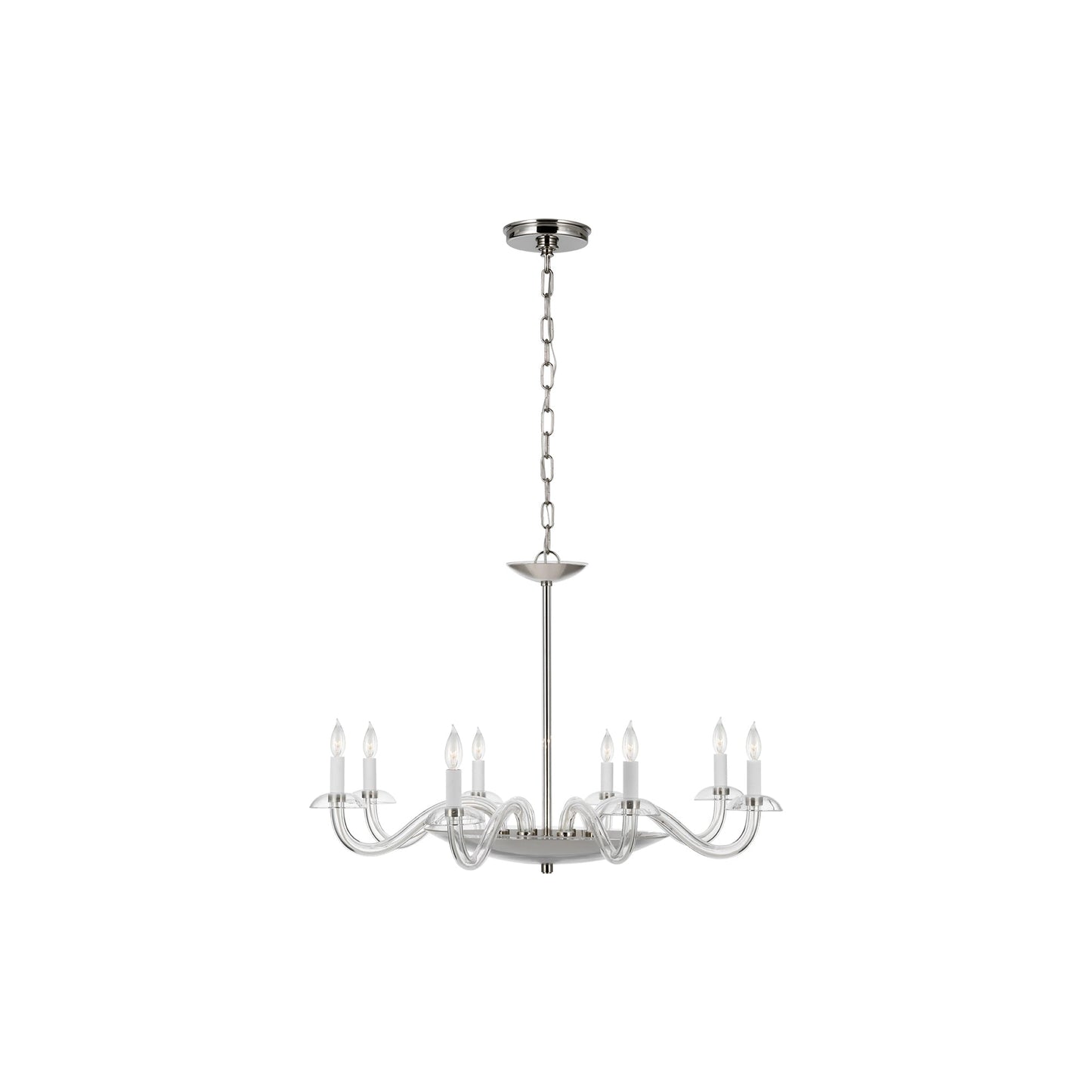 Brigitte Chandelier in Polished Nickel (Small).
