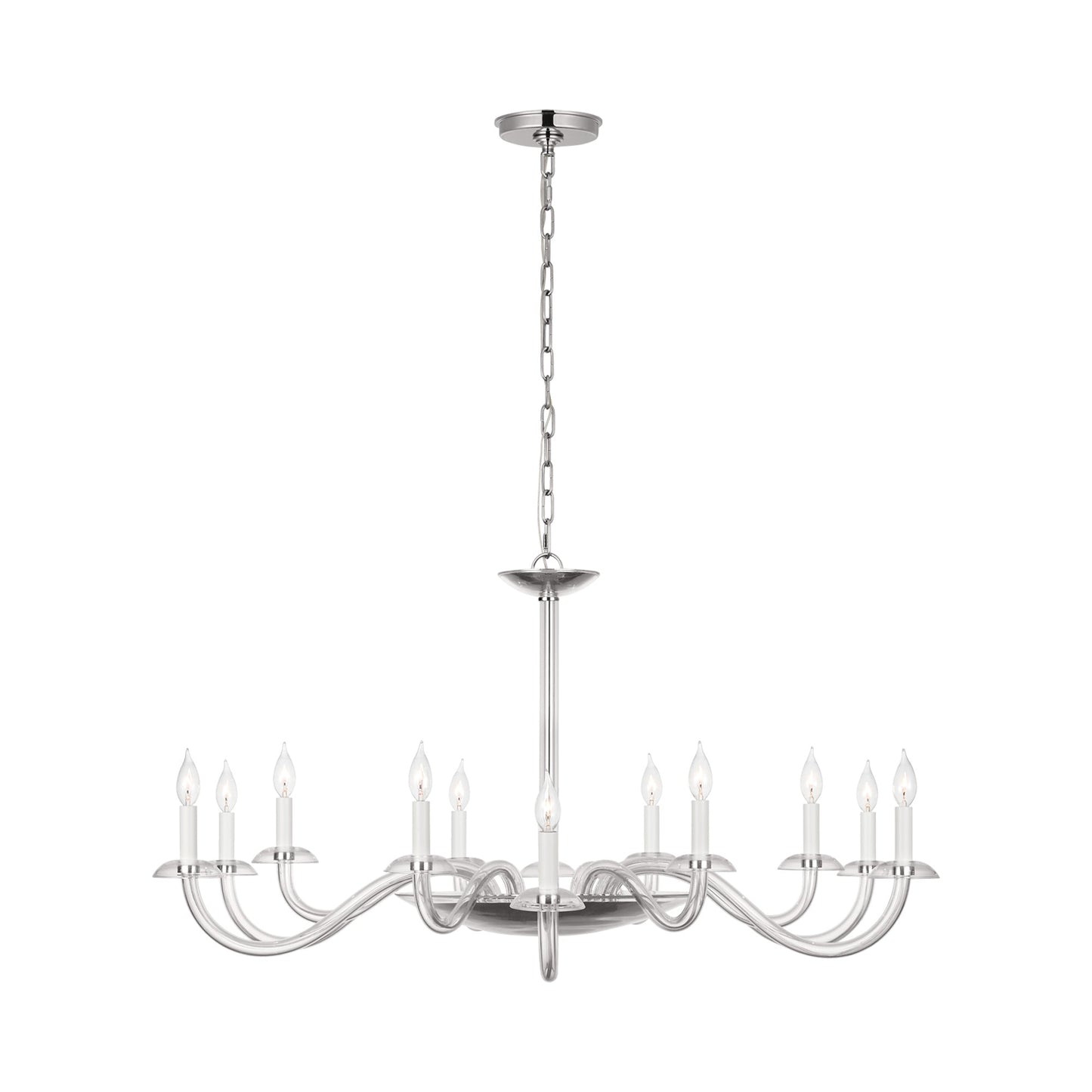 Brigitte Chandelier in Polished Nickel (Large).