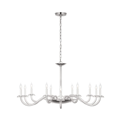 Brigitte Chandelier in Polished Nickel (Large).