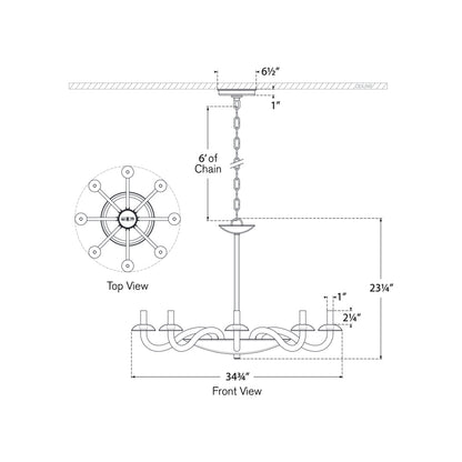 Brigitte Chandelier - line drawing.