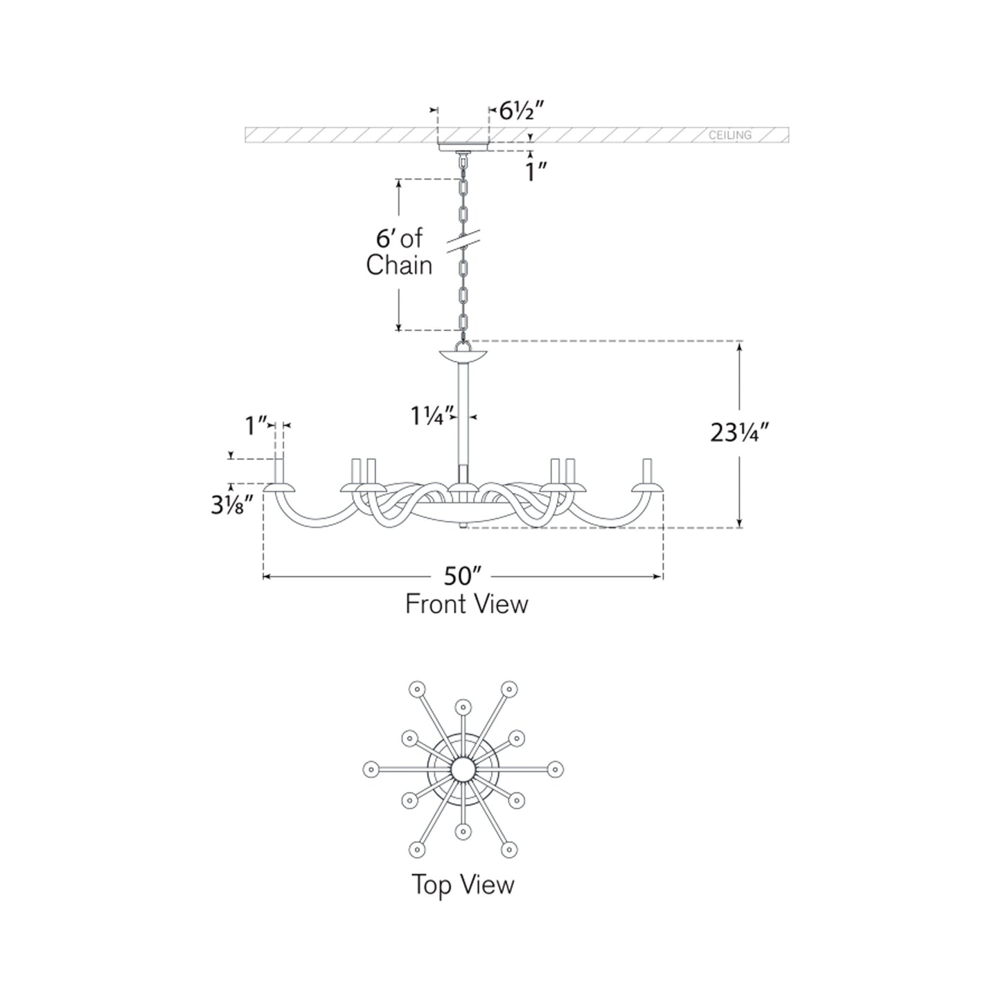 Brigitte Chandelier - line drawing.