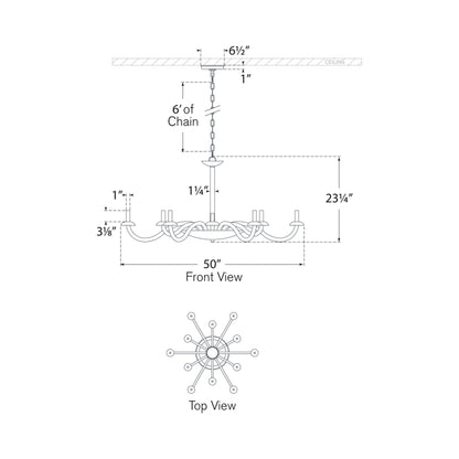 Brigitte Chandelier - line drawing.