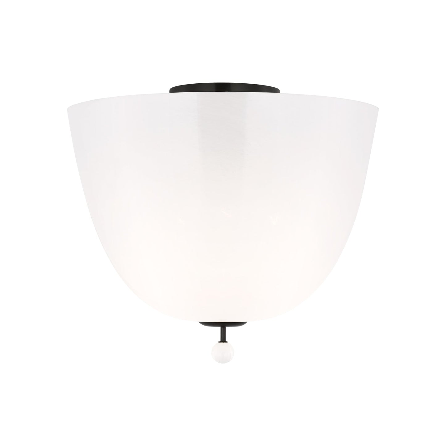 Brisa Semi Flush Mount Ceiling Light in Bronze (14-Inch).