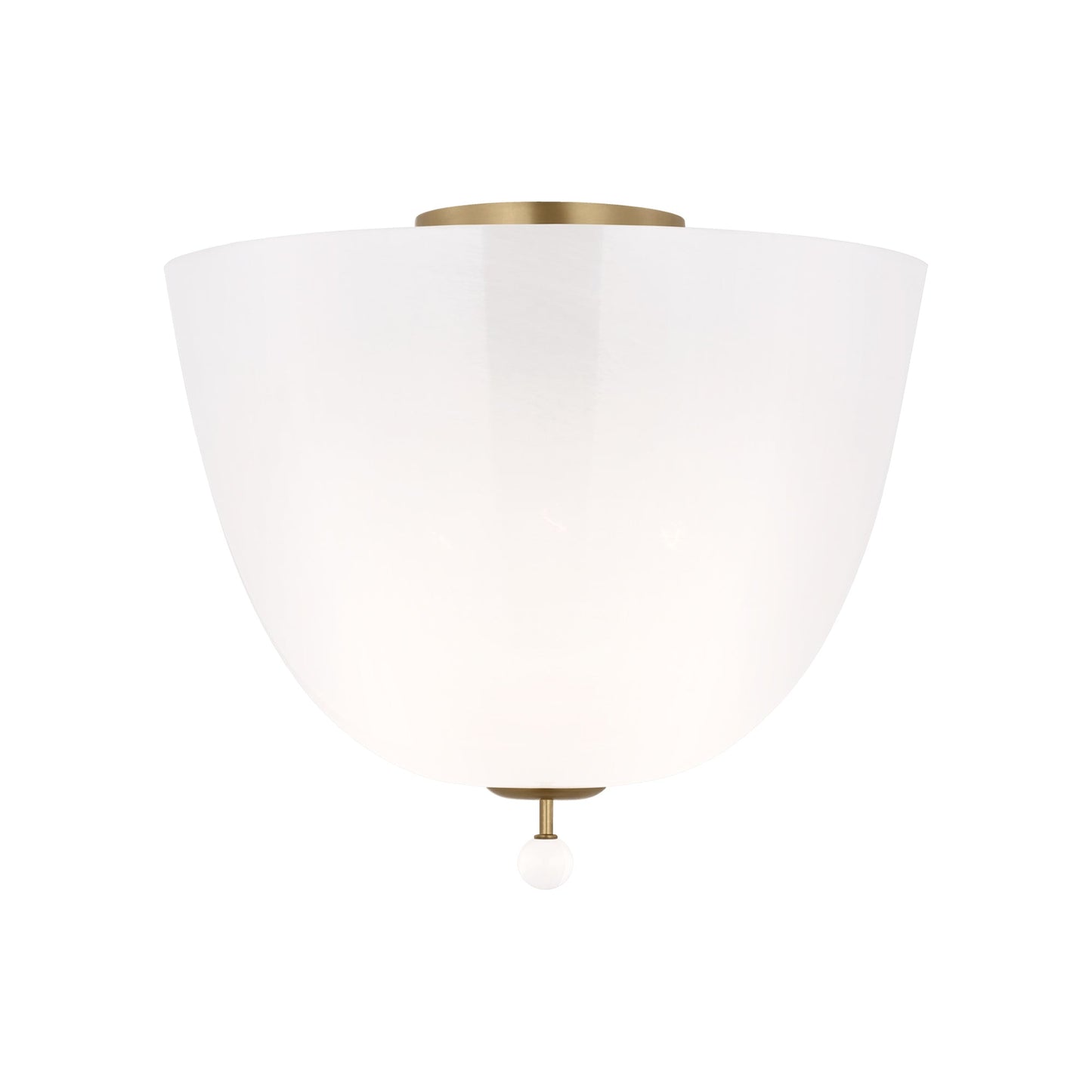 Brisa Semi Flush Mount Ceiling Light in Hand-Rubbed Antique Brass (14-Inch).