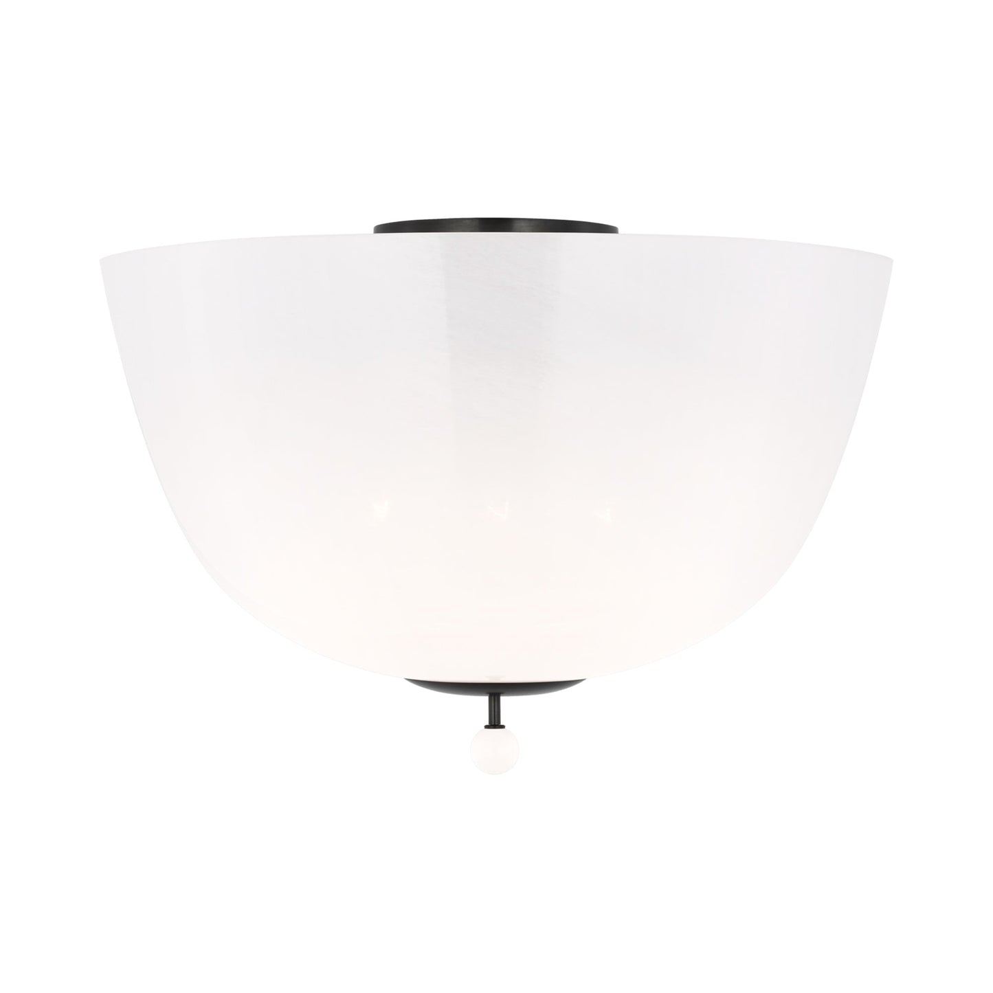 Brisa Semi Flush Mount Ceiling Light in Bronze (16-Inch).
