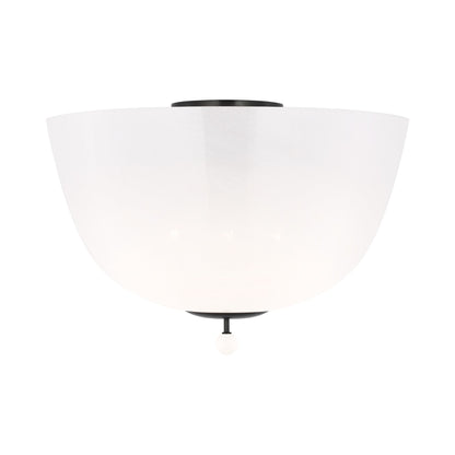 Brisa Semi Flush Mount Ceiling Light in Bronze (16-Inch).
