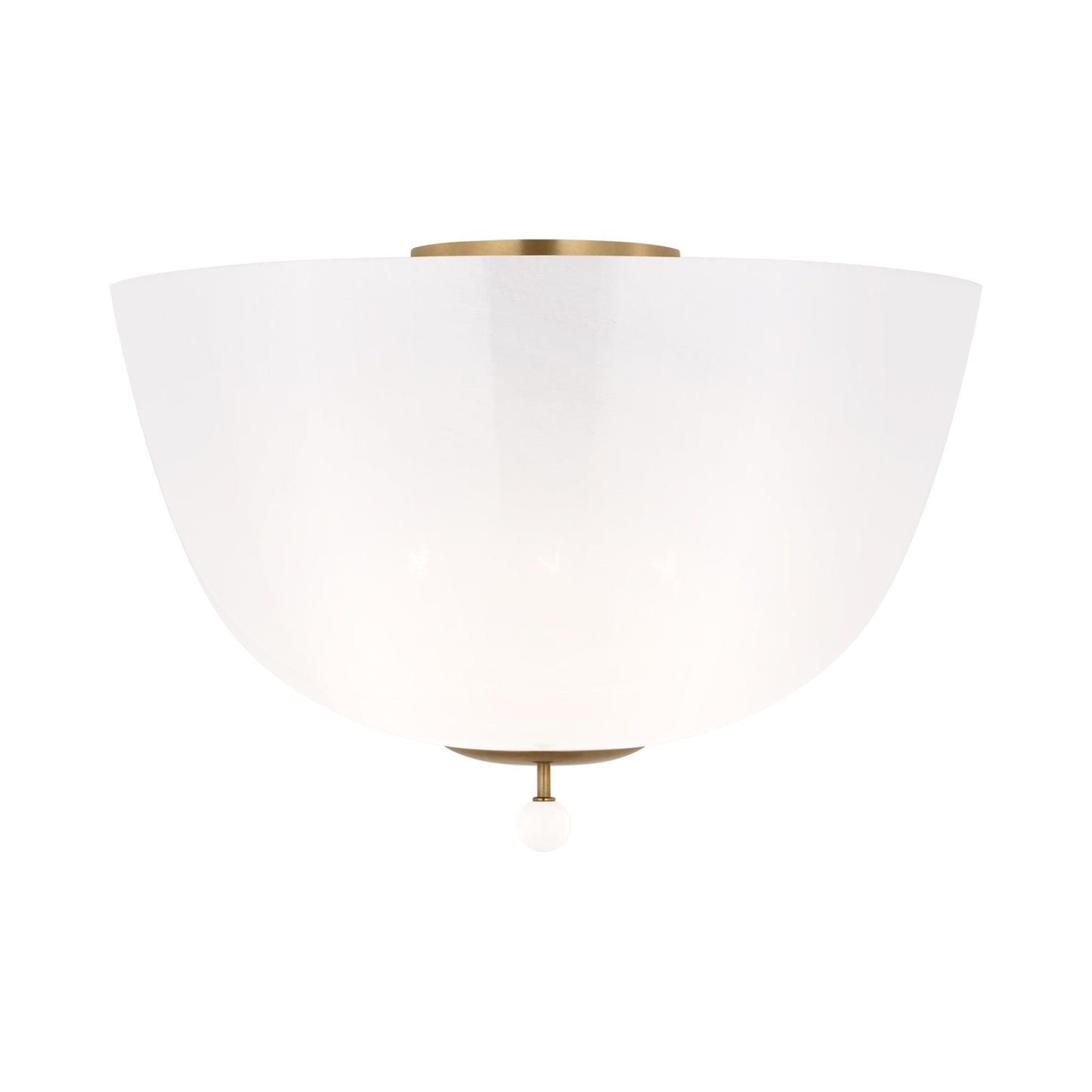 Brisa Semi Flush Mount Ceiling Light in Hand-Rubbed Antique Brass (16-Inch).