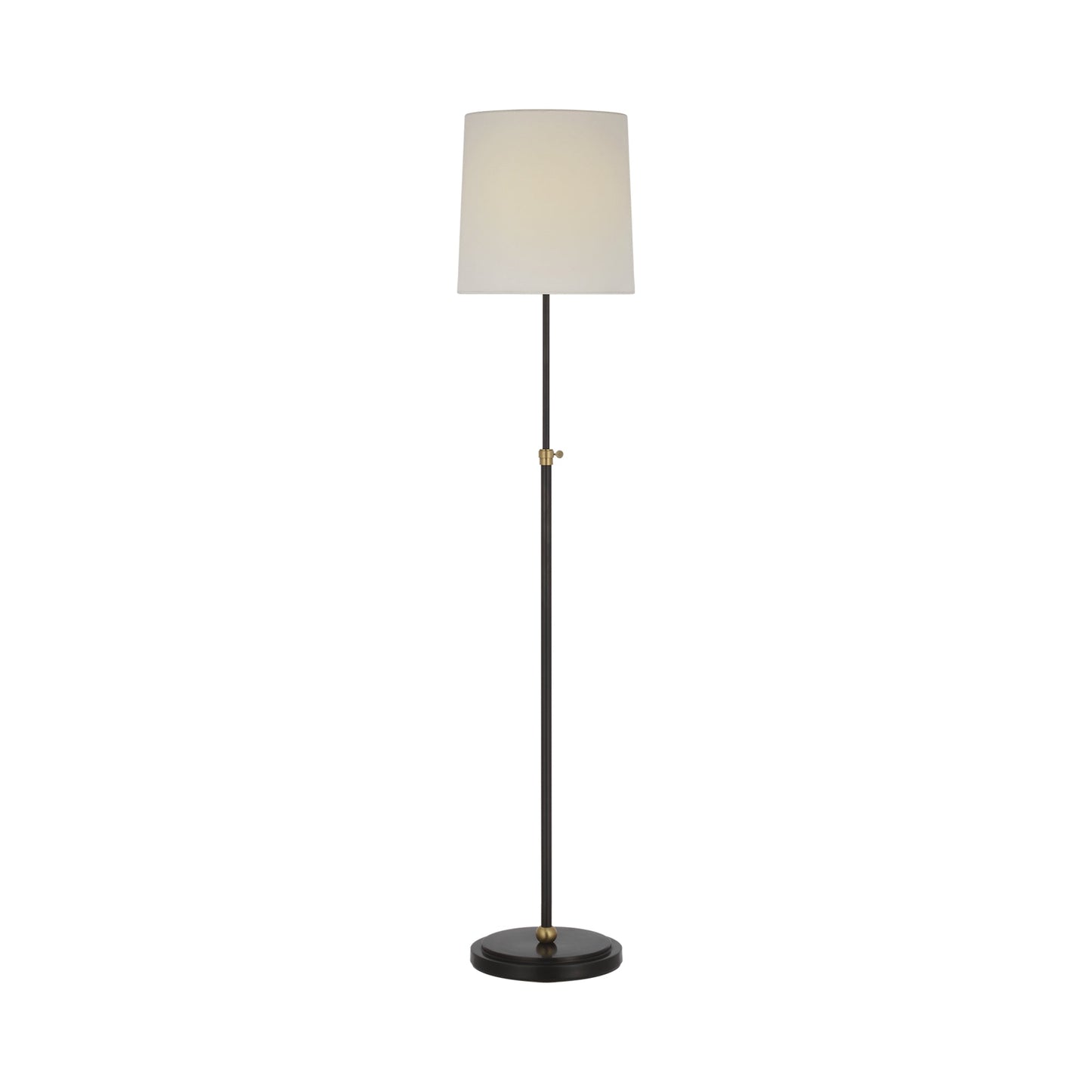 Bryant LED Rechargeable Floor Lamp in Bronze and Hand-Rubbed Antique Brass.