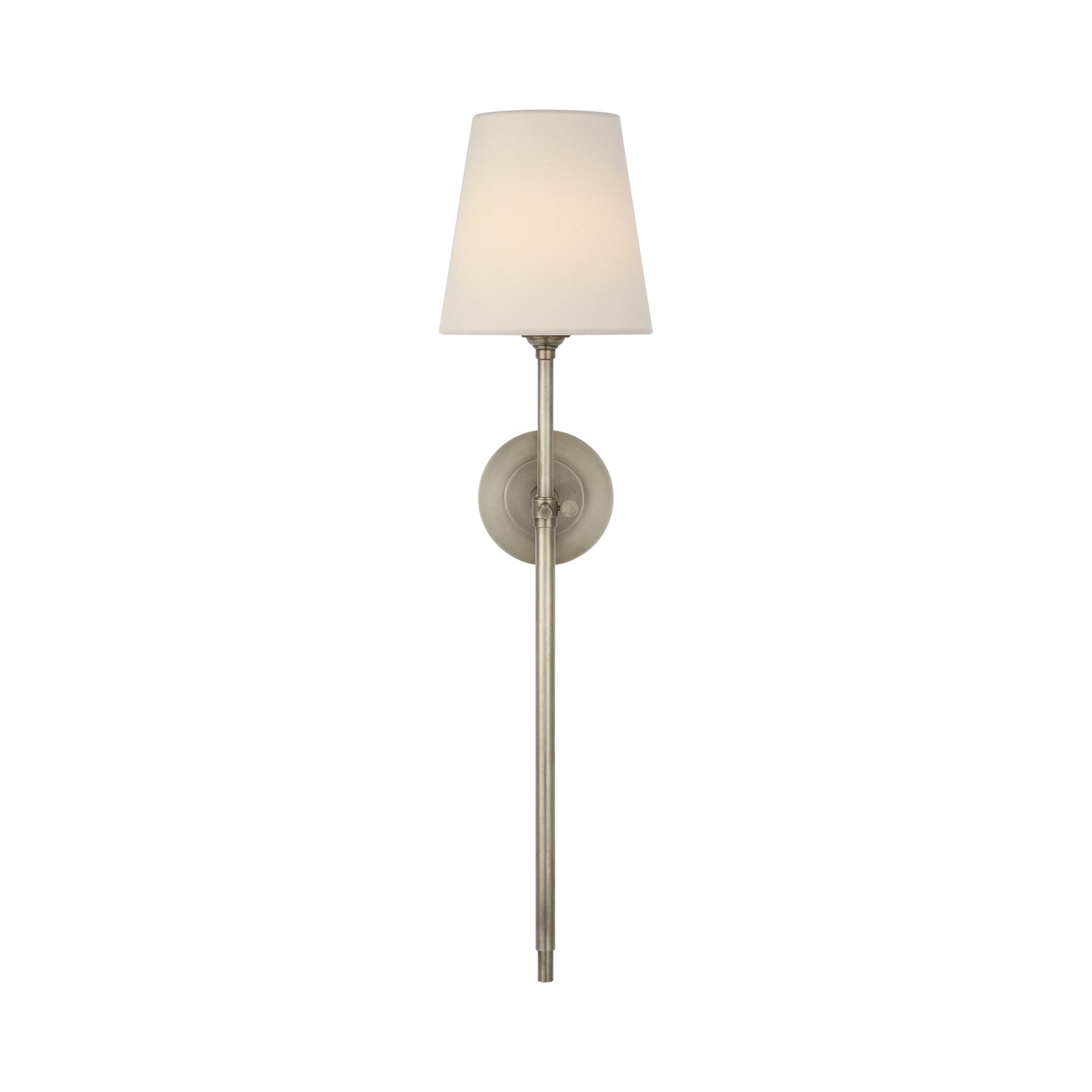Bryant LED Rechargeable Tail Wall Light in Antique Nickel.