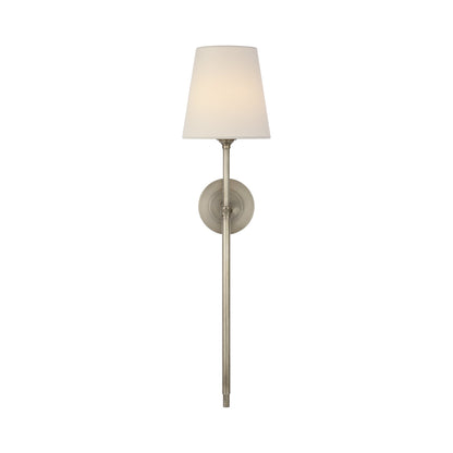 Bryant LED Rechargeable Tail Wall Light in Antique Nickel.