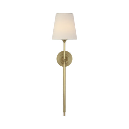 Bryant LED Rechargeable Tail Wall Light in Hand-Rubbed Antique Brass.