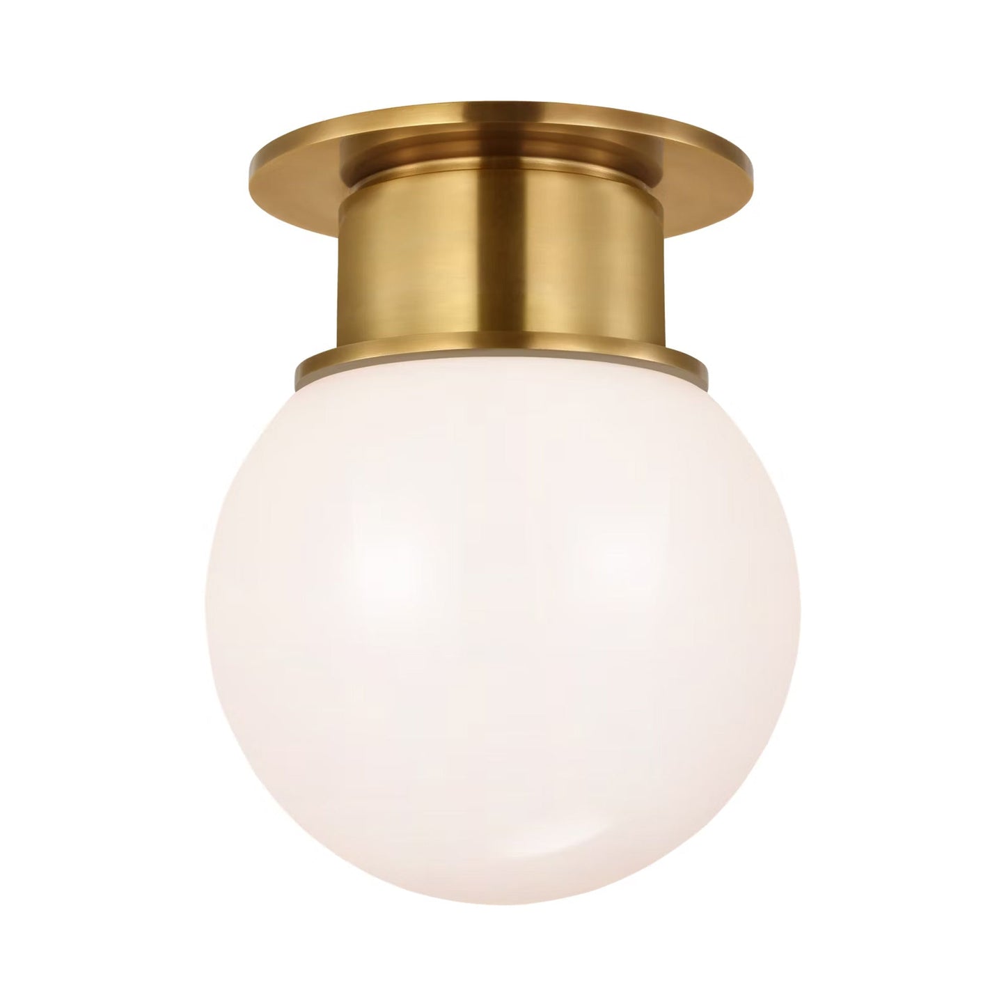 Callan Flush Mount Ceiling Light in Antique-Burnished Brass (9-Inch).
