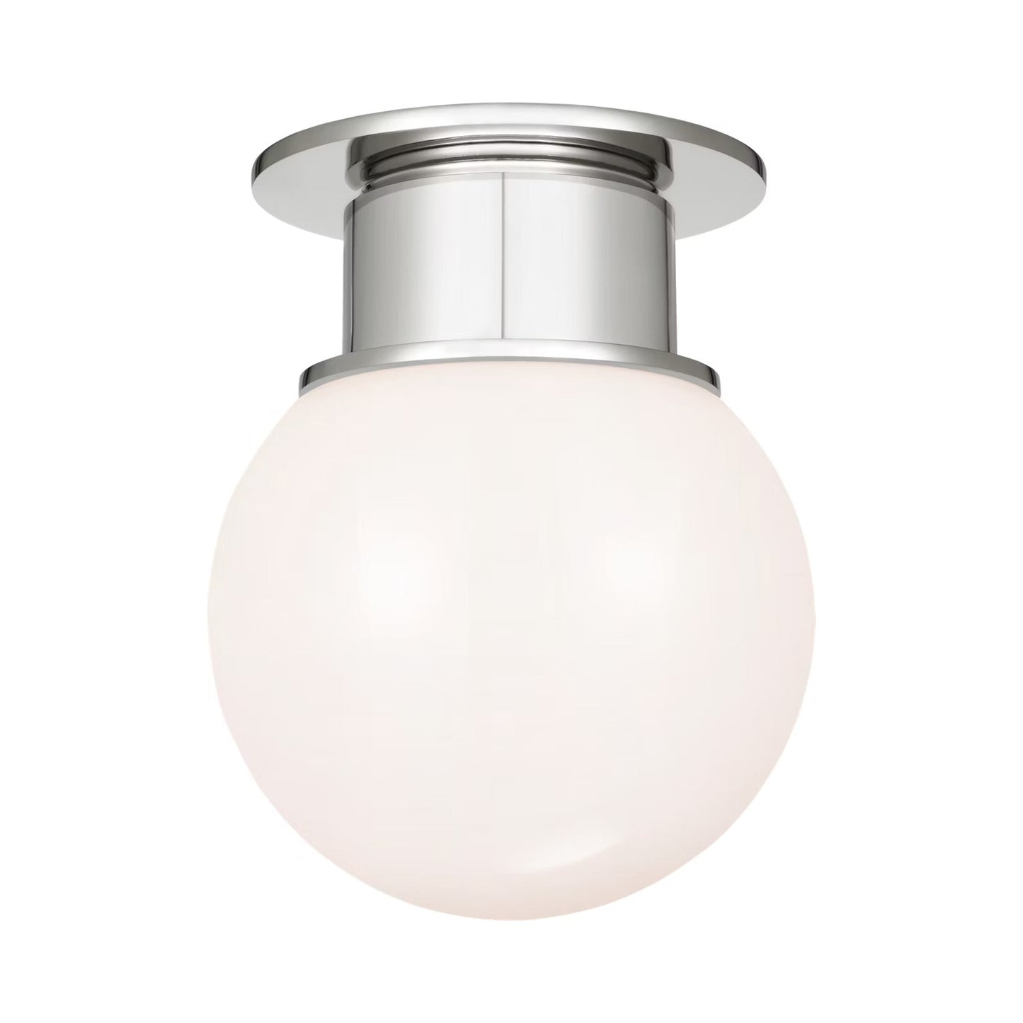 Callan Flush Mount Ceiling Light in Polished Nickel (9-Inch).
