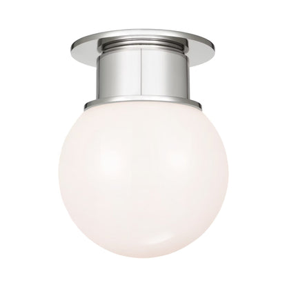 Callan Flush Mount Ceiling Light in Polished Nickel (9-Inch).
