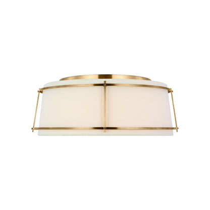 Callaway LED Flush Mount Ceiling Light in Hand-Rubbed Antique Brass (17.25-Inch).