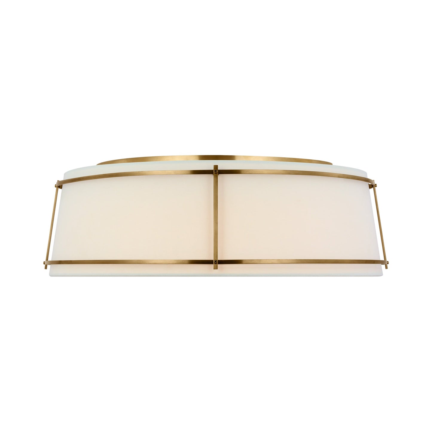 Callaway LED Flush Mount Ceiling Light in Hand-Rubbed Antique Brass (22.25-Inch).