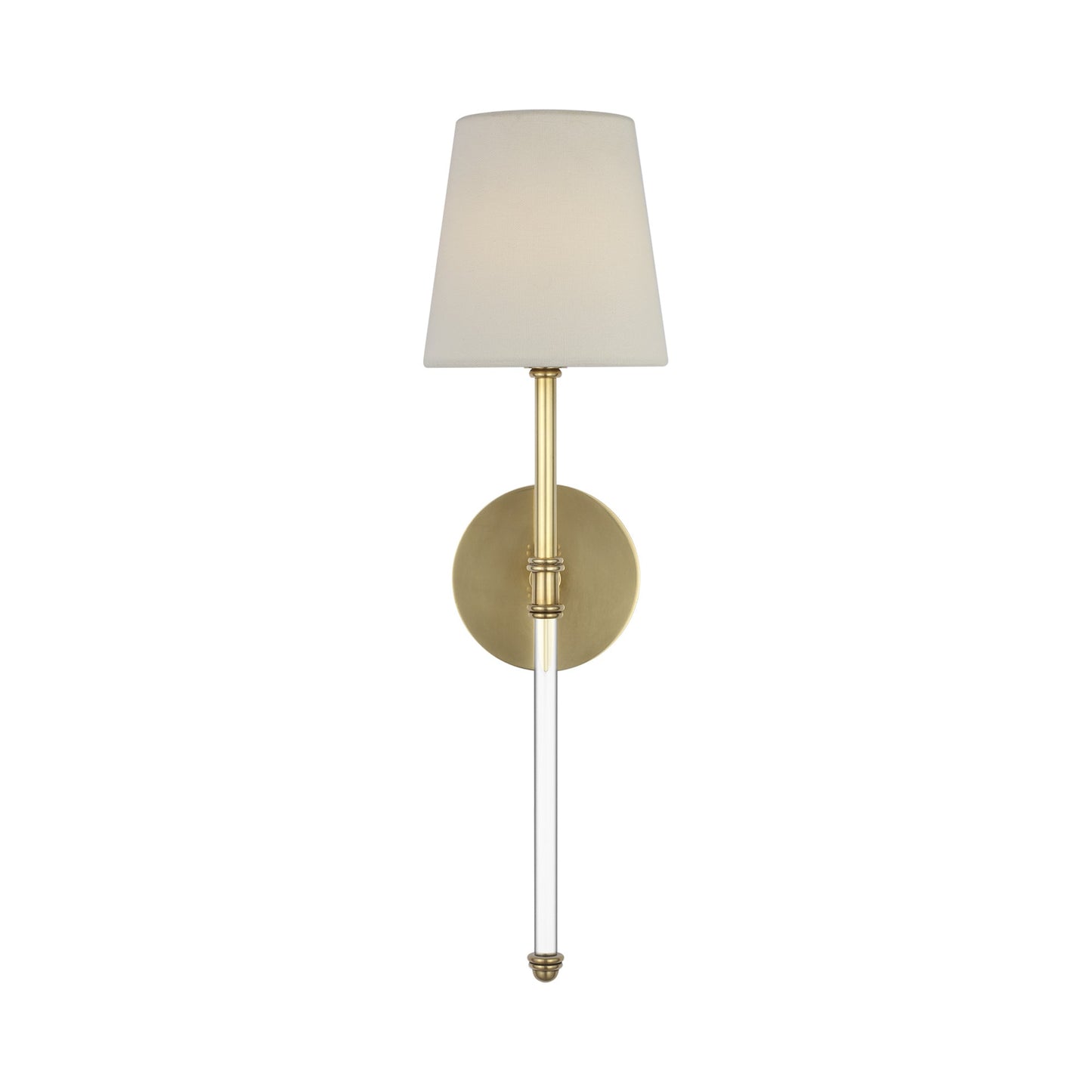 Camille LED Rechargeable Wall Light in Hand-Rubbed Antique Brass.