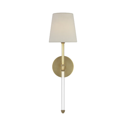 Camille LED Rechargeable Wall Light in Hand-Rubbed Antique Brass.