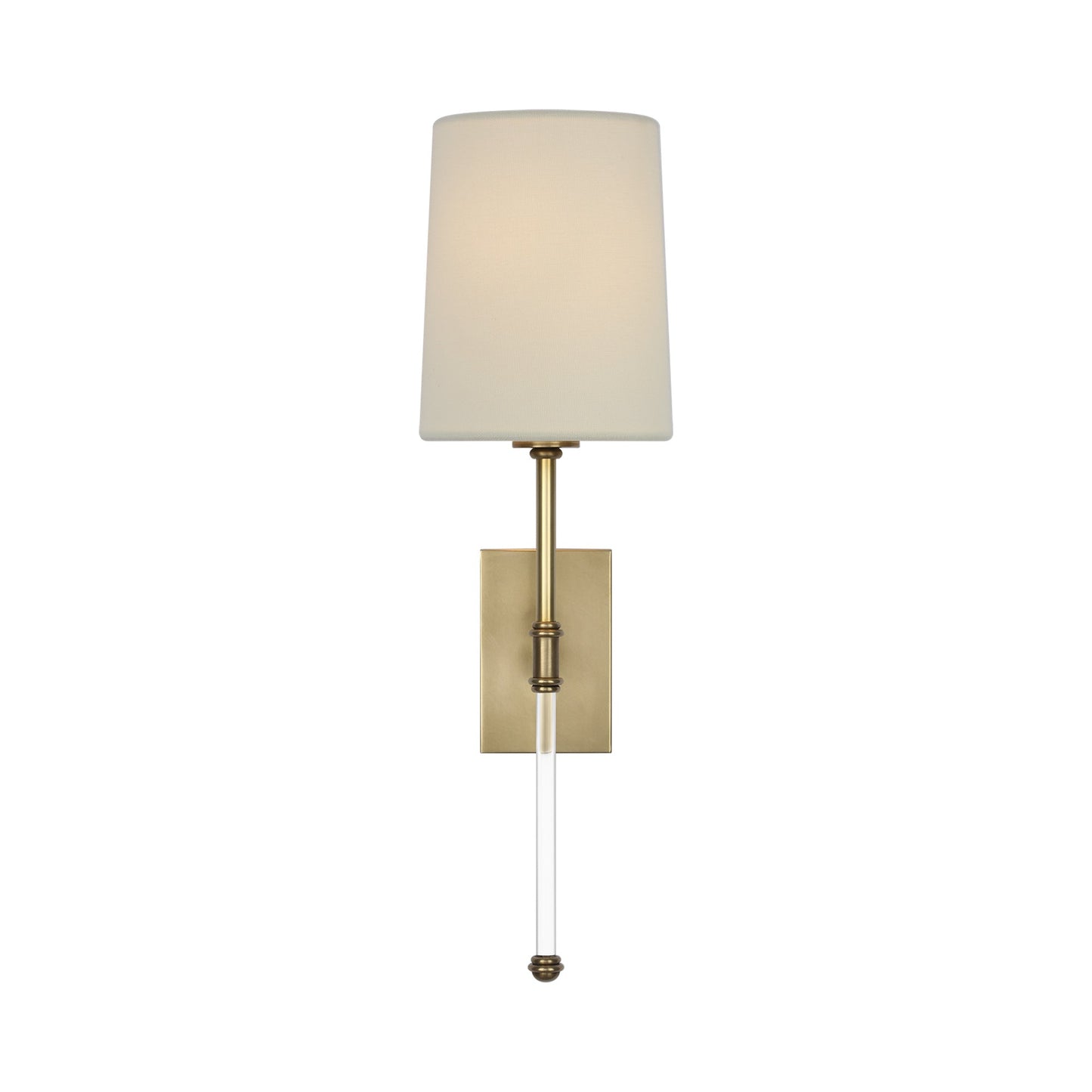 Camille Wall Light in Hand-Rubbed Antique Brass.