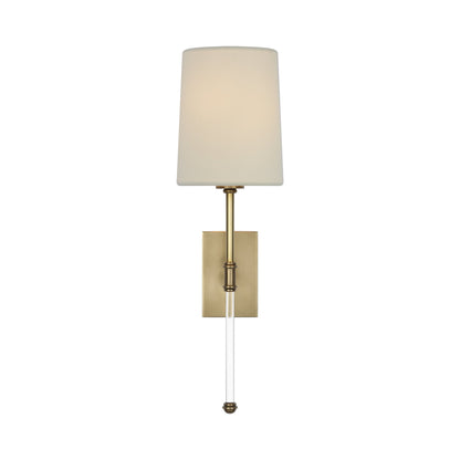 Camille Wall Light in Hand-Rubbed Antique Brass.